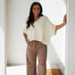 Weekend Hero Wide Leg Sweats in Mocha