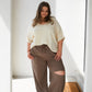 Weekend Hero Wide Leg Sweats in Mocha