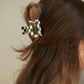 Checkered Claw Clip in Black