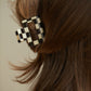 Checkered Claw Clip in Black