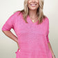 Davi & Dani Wide Neck Oversized Loose Knit Top