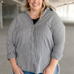 Mixed Houndstooth Button Up Top