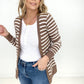 Zenana Striped Snap Button Cardigan