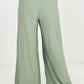ADORA Solid Wide Leg Pants With Side Pockets