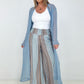 Cozy Co "Boho Vibes" Smocked Waistband Palazzo Pants