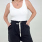 Zenana "April" Gauze Drawstring Waist Shorts