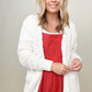 Zenana Long Sleeve Popcorn Sweater Cardigan with Pockets