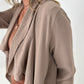Jade By Jane Draped Front Long Body Jacket