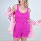 Zenana Acid Washed Sports Romper