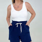 Zenana "April" Gauze Drawstring Waist Shorts