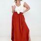 Zenana "Sydney" Smocked Waist Side Slit Maxi Skirt
