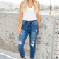 Vintage Indigo Cropped Skinny Jeans