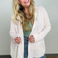 Blumin Solid Ribbed Zip Up Hoodie Jacket