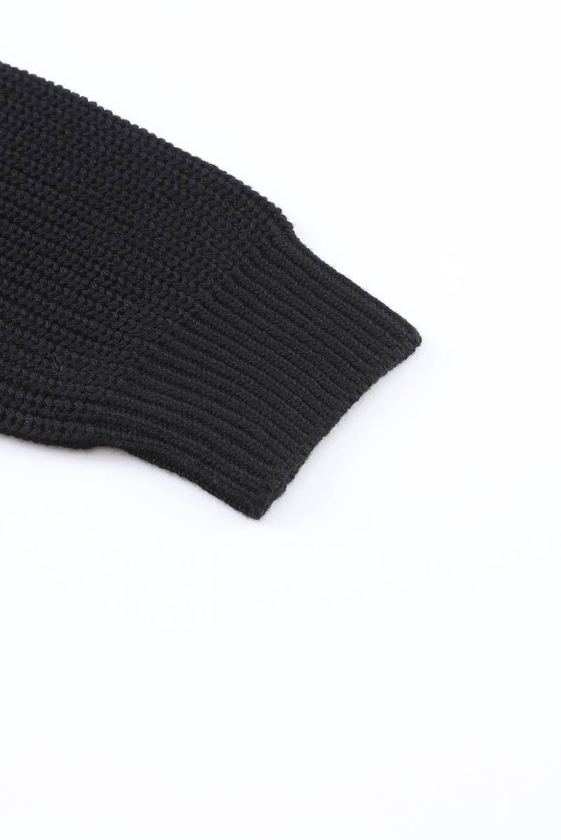 Ribbed Knit V Neck Long Sleeve Sweater
