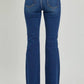 Risen High Rise Button Down Boot Cut Jeans