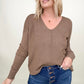 Zenana Front Seam Light Knit Sweater