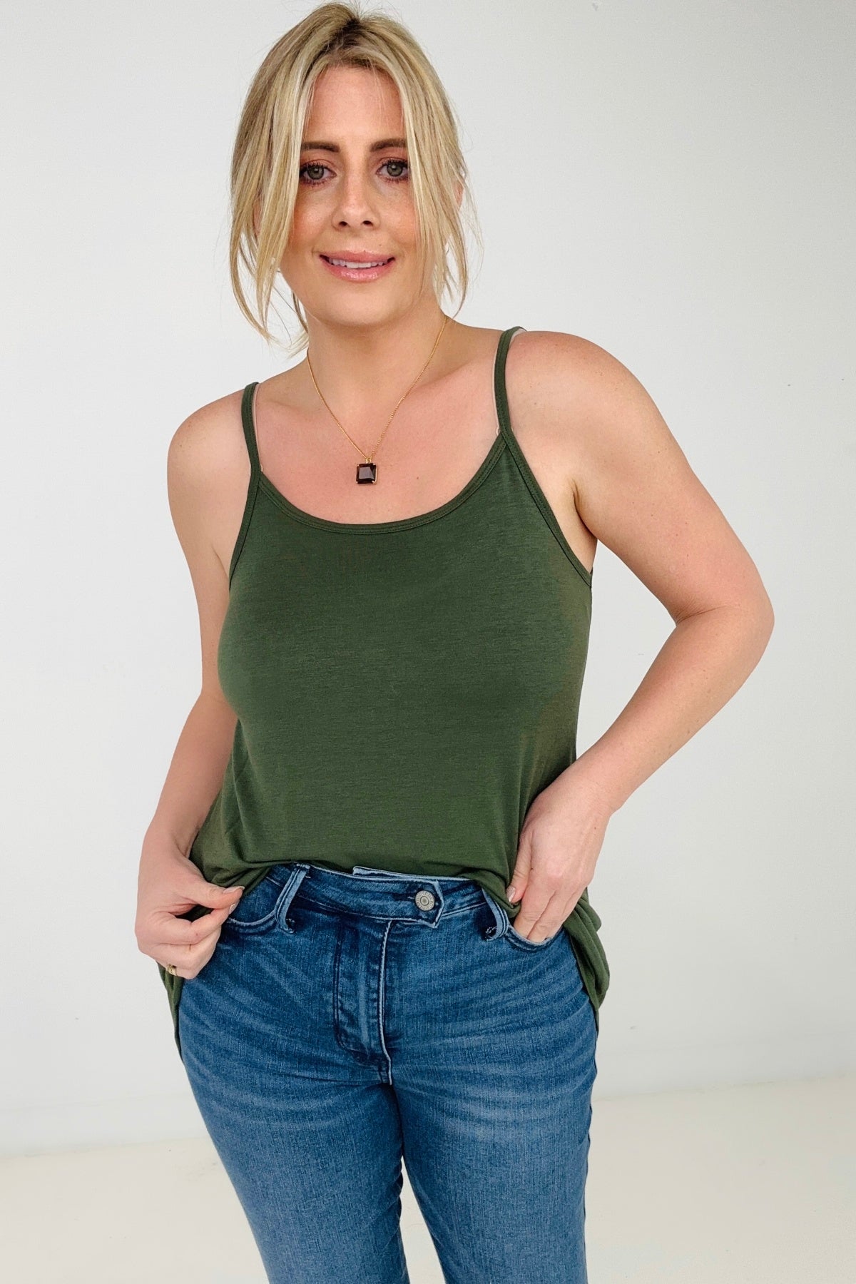 "Remi" Zenana Reversible Spaghetti Strap Cami