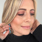 Retro Teardrop-Shaped Turquoise Dangle Earrings
