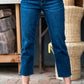 Judy Blue High Rise Cropped Straight W/ Ankle Slit
