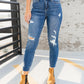 Vintage Indigo Cropped Skinny Jeans