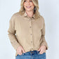 Easel "Twisted Tunic" Solid Button Down Tunic Shirt