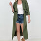 Jade By Jane Draped Front Long Body Jacket