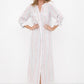 Cozy Co Long Sleeve Striped Button Down Maxi Dress