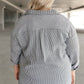 Mixed Houndstooth Button Up Top