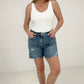 Judy Blue High Waist Embroidered Pocket Cutoff Shorts