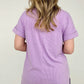 Zenana "Simply Spring" Ribbed V-Neck High-Low Hem Top with Side Slits