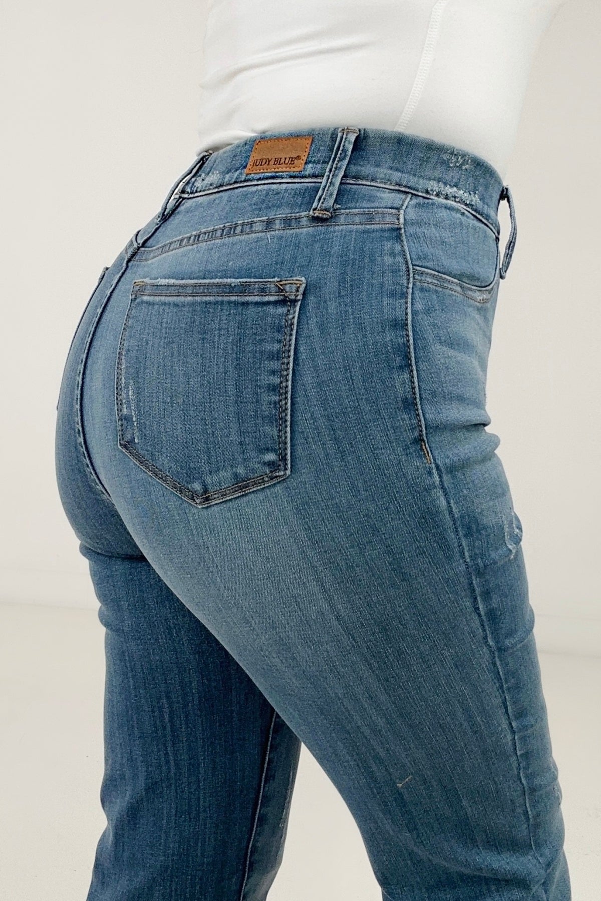 Judy Blue High Waist Elastic Waistband Pull On Slim Boot Jeans