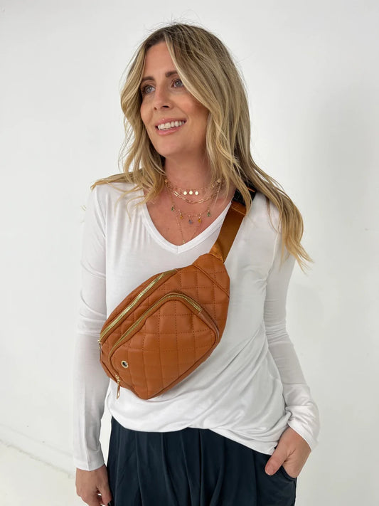 The Amber Bag: Rhombus Pattern Crossbody Waist Bag 3 Colors (Only Ships to US)