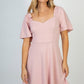 White Birch Short Sleeves Solid Knit Dress