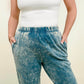 Zenana Acid Wash Jogger Pants with Pockets