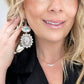 Retro Oval Turquoise Geometric Dangle Earrings