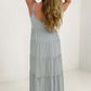 New Colors - Zenana V-Neck Cami Maxi Tiered Dress with Side Pockets