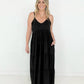 New Colors - Zenana V-Neck Cami Maxi Tiered Dress with Side Pockets