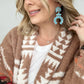 Chunky Turquoise Drop Earrings