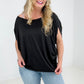 White Birch Short Sleeve Solid Knit Top