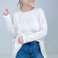 Zenana Luxe Rayon Oversized Round Neck Front Pocket Top