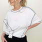 White Round Neck Short Sleeve T-Shirt
