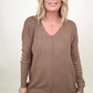 Zenana Front Seam Light Knit Sweater