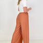 Zenana Woven Pleated Wide Leg Pants With Lining