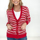 Zenana Striped Snap Button Cardigan