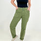 Judy Blue "Jessie" High Waist Olive Green Denim Jogger