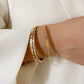 Cubic Zirconia Hinged Bangle Bracelet (With Box)