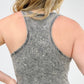 Zenana Acid Wash Racerback Tank Bodysuit