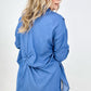 Easel "Twisted Tunic" Solid Button Down Tunic Shirt