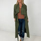 Jade By Jane Draped Front Long Body Jacket