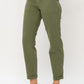 Judy Blue "Jessie" High Waist Olive Green Denim Jogger